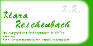 klara reichenbach business card